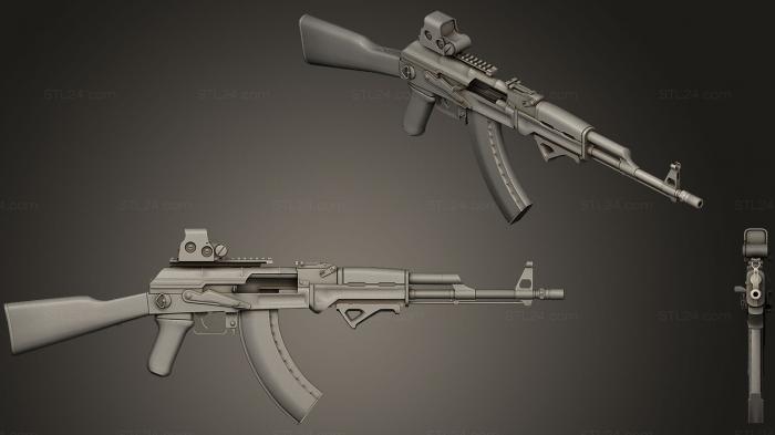 Weapon (Modern AK 47, WPN_0001) 3D models for cnc